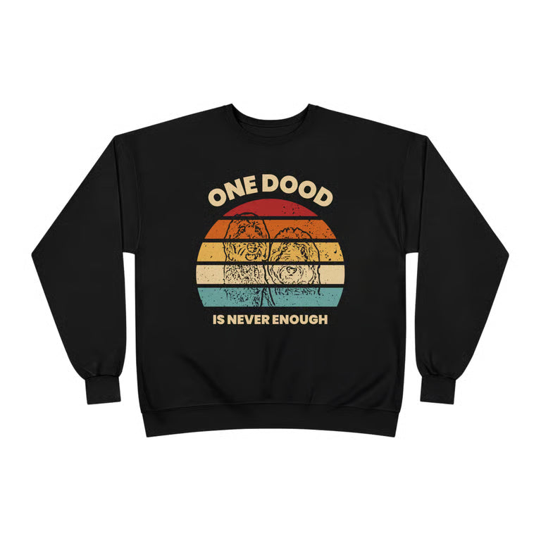 One Dood Is Never Enough crewneck | Retro Sunset Goldendoodle Pullover | Vintage Doodle Dog sweater Gift