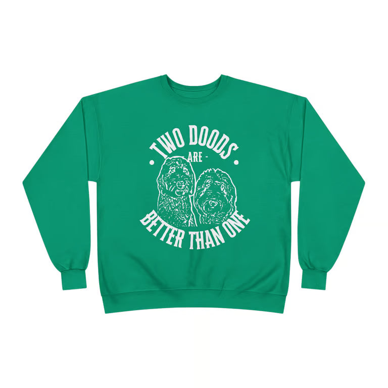 Two Goldendoodles Are Better Than One Sweatshirt | Doodle Mom Crewneck | Dog Lover Gift | white text