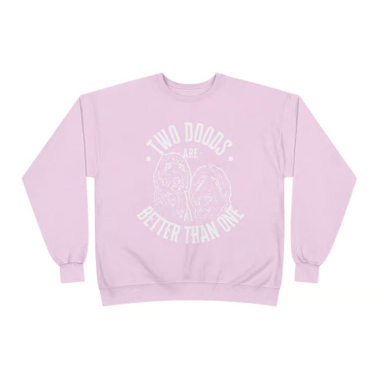 Two Goldendoodles Are Better Than One Sweatshirt | Doodle Mom Crewneck | Dog Lover Gift | white text