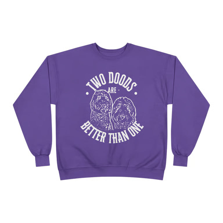 Two Goldendoodles Are Better Than One Sweatshirt | Doodle Mom Crewneck | Dog Lover Gift | white text
