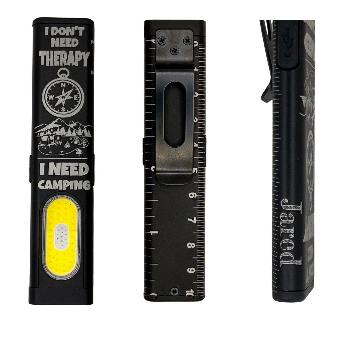 Funny Engraved LED Work Flashlight | USB-C Rechargeable EDC Flashlight | Snarky Camping, Garage & Fishing Gift