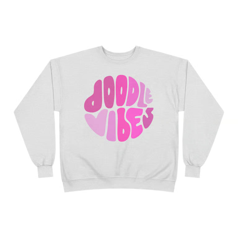 Retro Groovy Doodle Vibes Sweatshirt | Crewneck for Vintage Aesthetic Fashion Lovers
