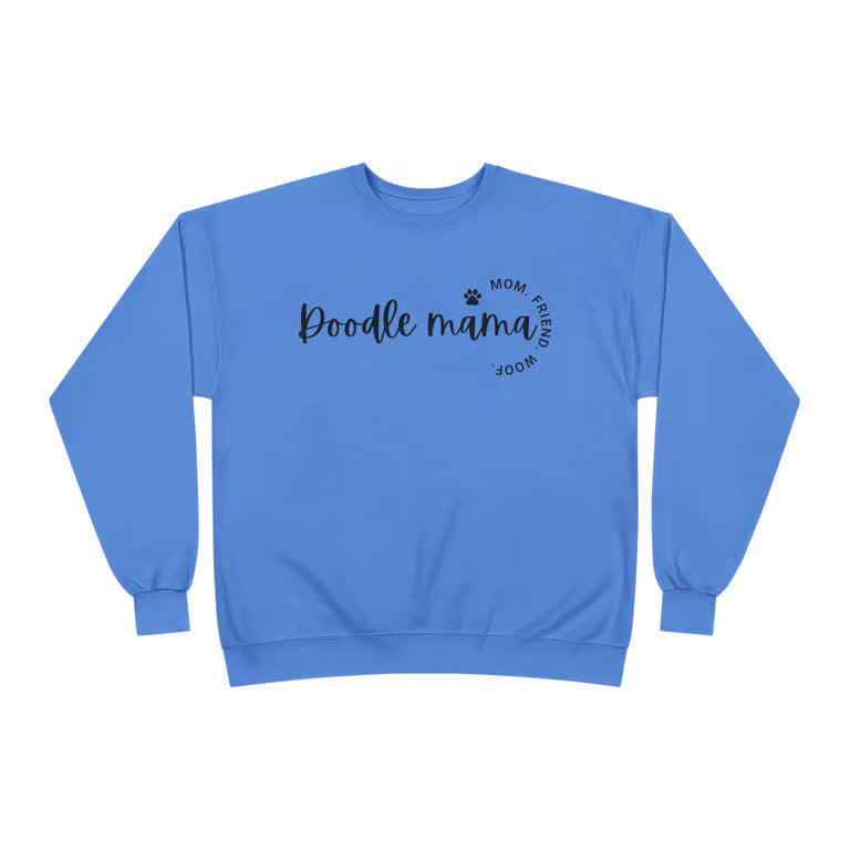 Goldendoodle Dog Mom Sweatshirt | Cozy Doodle Mama Crewneck for Pet Lovers | blk text