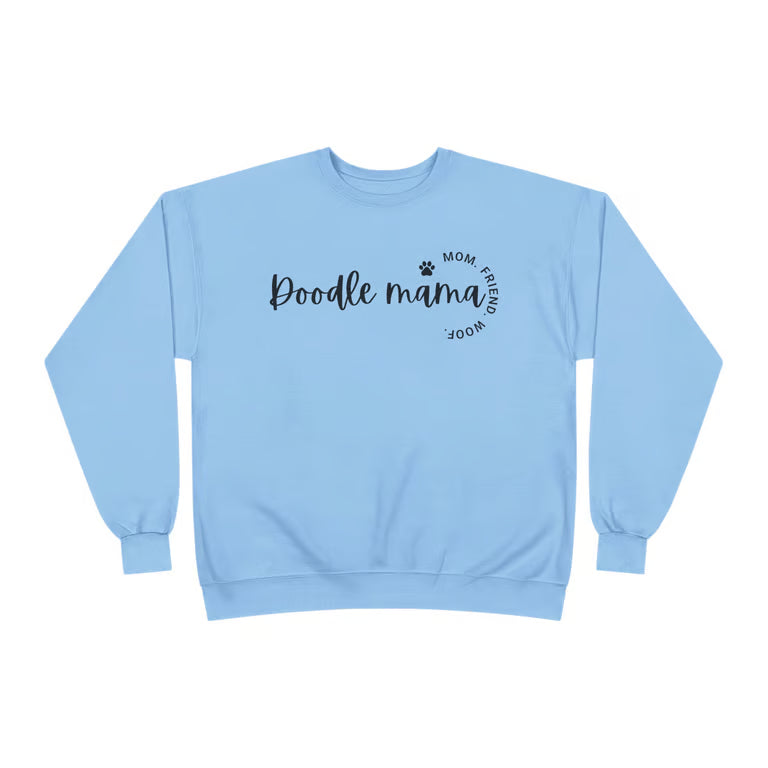 Goldendoodle Dog Mom Sweatshirt | Cozy Doodle Mama Crewneck for Pet Lovers | blk text