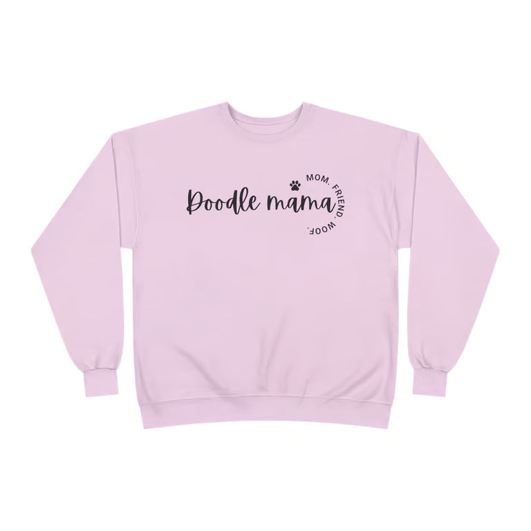 Goldendoodle Dog Mom Sweatshirt | Cozy Doodle Mama Crewneck for Pet Lovers | blk text