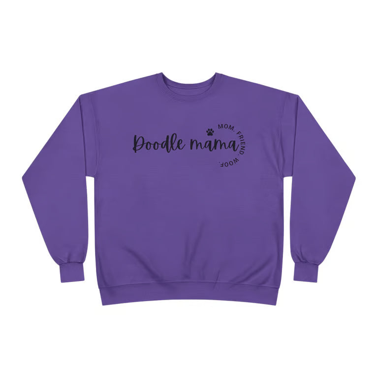 Goldendoodle Dog Mom Sweatshirt | Cozy Doodle Mama Crewneck for Pet Lovers | blk text