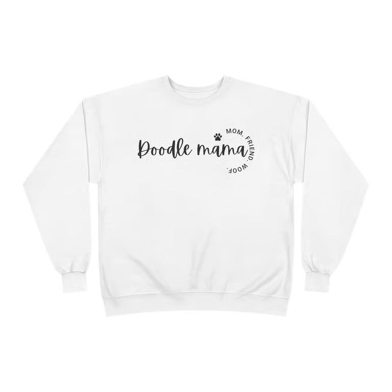 Goldendoodle Dog Mom Sweatshirt | Cozy Doodle Mama Crewneck for Pet Lovers | blk text