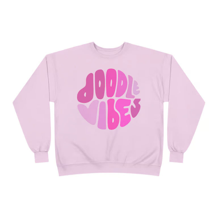 Retro Groovy Doodle Vibes Sweatshirt | Crewneck for Vintage Aesthetic Fashion Lovers
