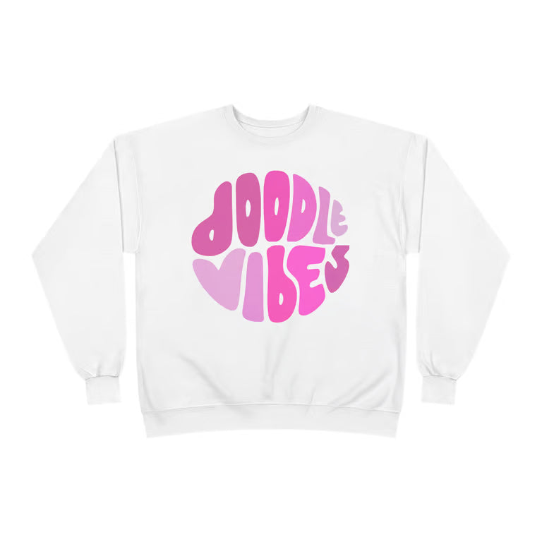Retro Groovy Doodle Vibes Sweatshirt | Crewneck for Vintage Aesthetic Fashion Lovers