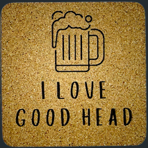 Adults Only Beer Coasters | Funny Innuendo Cork Coasters | Bachelorette, Man Cave & Bar Gift Set