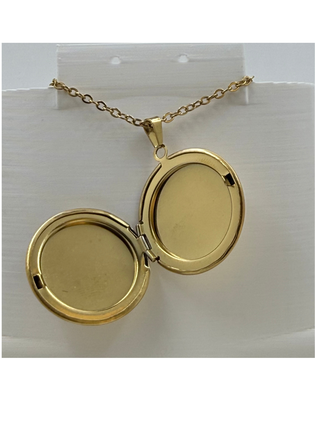 Round Photo Locket Necklace | Engravable Stainless Steel Locket | Silver, Gold, or Rose Gold