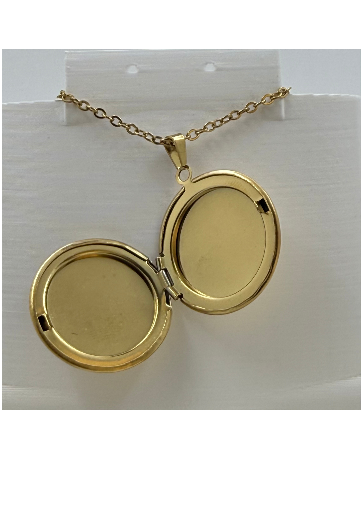 Round Photo Locket Necklace | Engravable Stainless Steel Locket | Silver, Gold, or Rose Gold