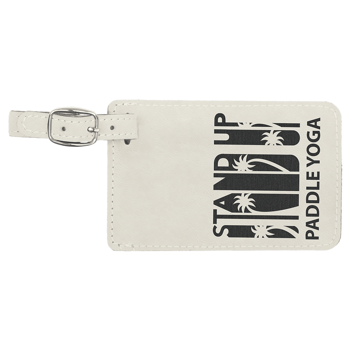 Personalized Leatherette Luggage Tag, Custom Engraved Monogram, Name or Logo Travel Tag