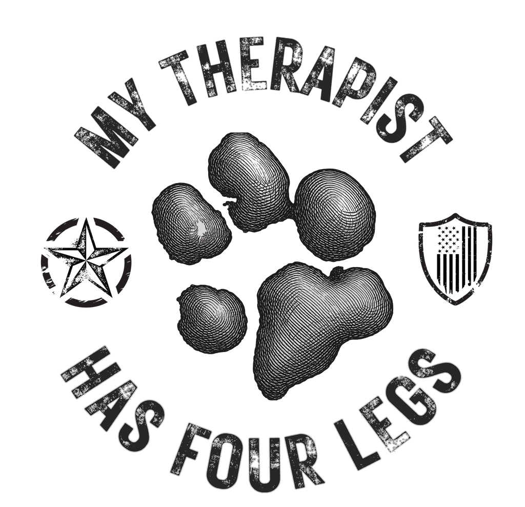"My Therapist Has Four Legs" Paw Print Vinyl Sticker