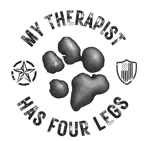 "My Therapist Has Four Legs" Paw Print Vinyl Sticker
