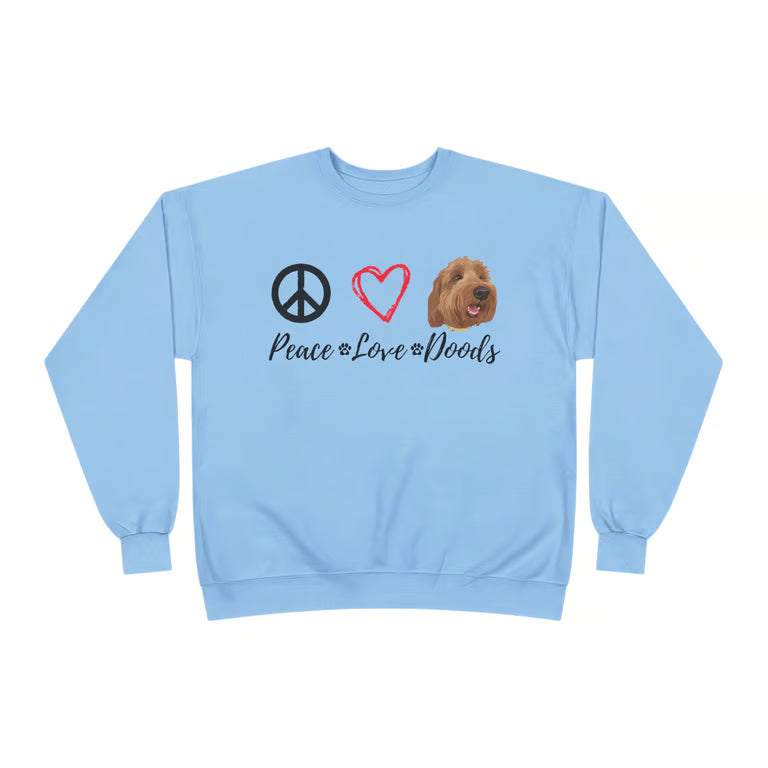 Peace Love Doods Sweatshirt | Cozy Doodle Dog Crewneck for Pet Lovers