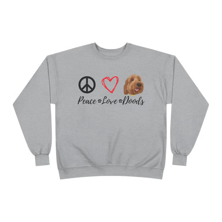 Peace Love Doods Sweatshirt | Cozy Doodle Dog Crewneck for Pet Lovers