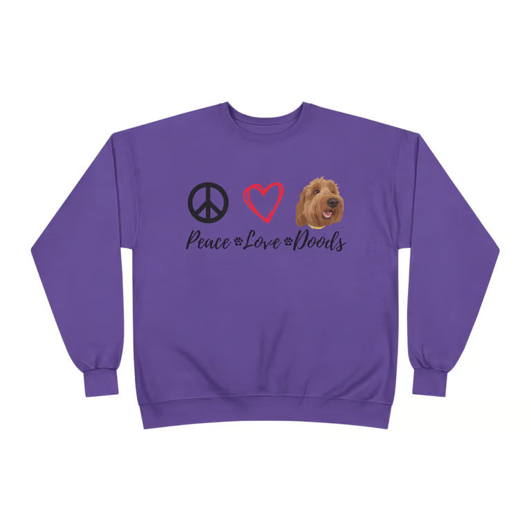 Peace Love Doods Sweatshirt | Cozy Doodle Dog Crewneck for Pet Lovers