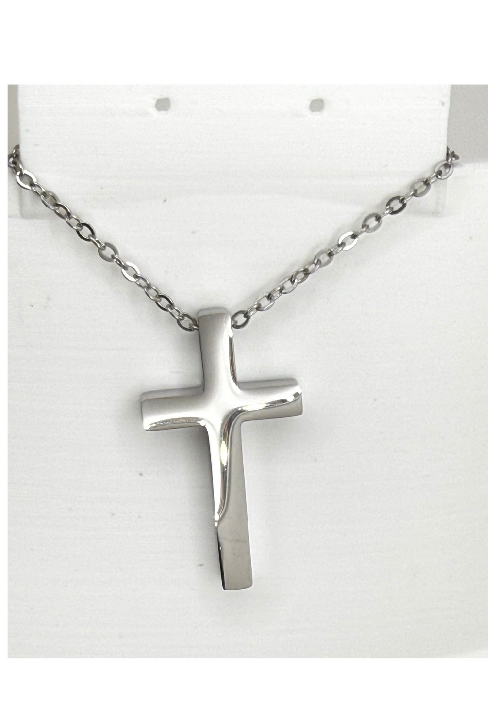 Cross Necklace | Stainless Steel Cross Pendant | Silver, Gold, or Rose Gold