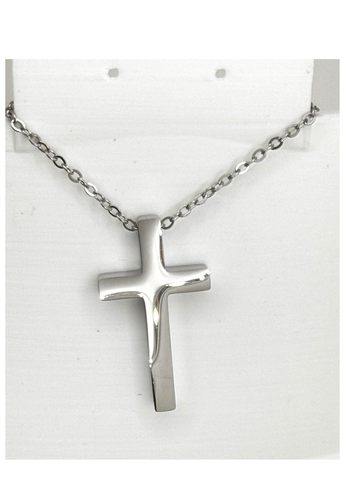 Cross Necklace | Stainless Steel Cross Pendant | Silver, Gold, or Rose Gold