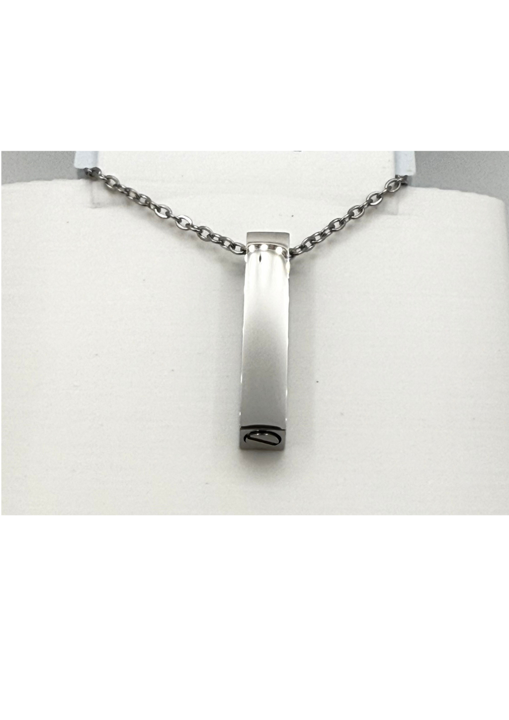 Vertical Bar Urn Memorial Necklace | Cremation Ashes Keepsake Pendant | Stainless Steel, Silver, Gold, or Rose Gold