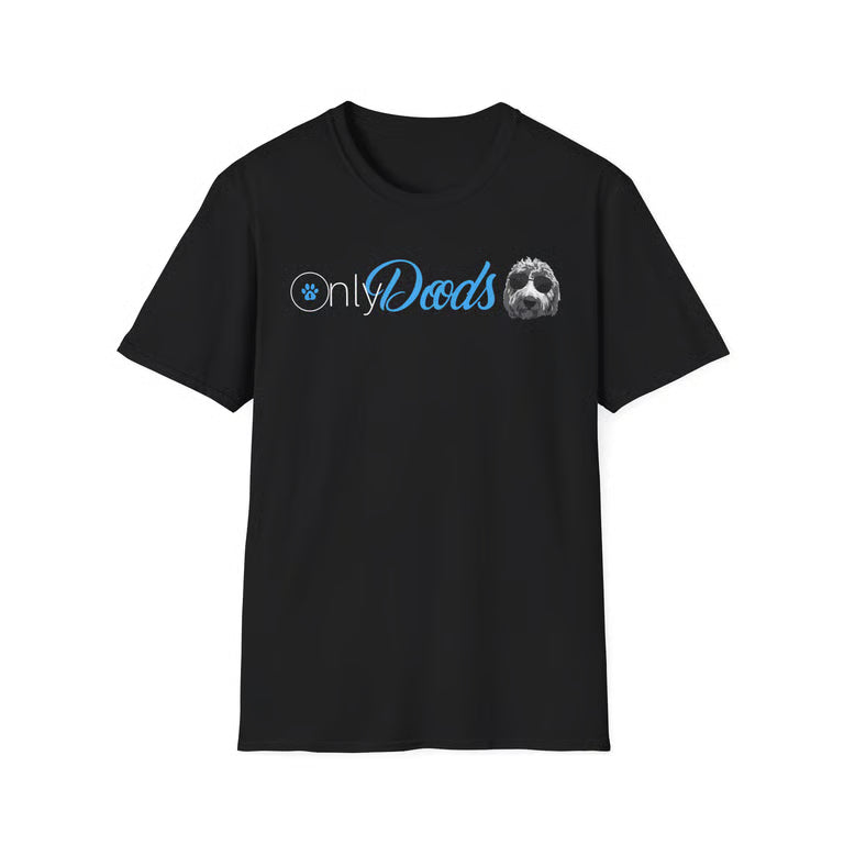 OnlyDoods Shirt | Funny Goldendoodle Parody Tee | Cute Dog Tee for Doodle Lovers | white text