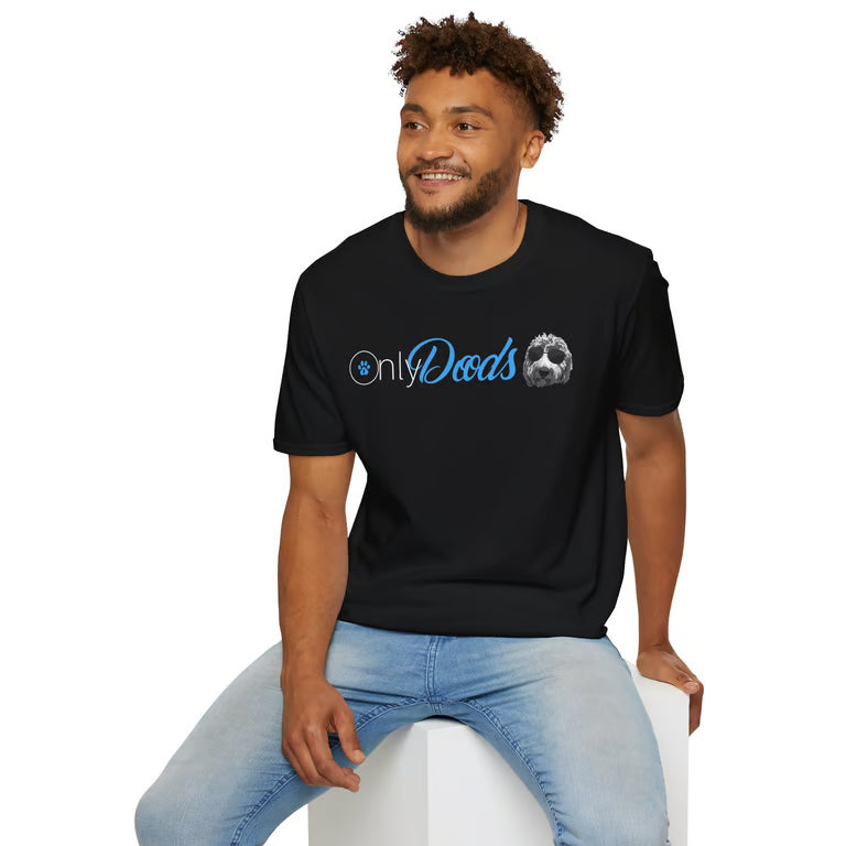 OnlyDoods Shirt | Funny Goldendoodle Parody Tee | Cute Dog Tee for Doodle Lovers | white text