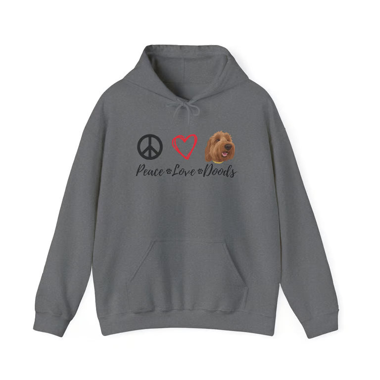 Cute Peace Love Doodles Sweatshirt | Dog Mom Hoodie | Goldendoodle Lover Apparel