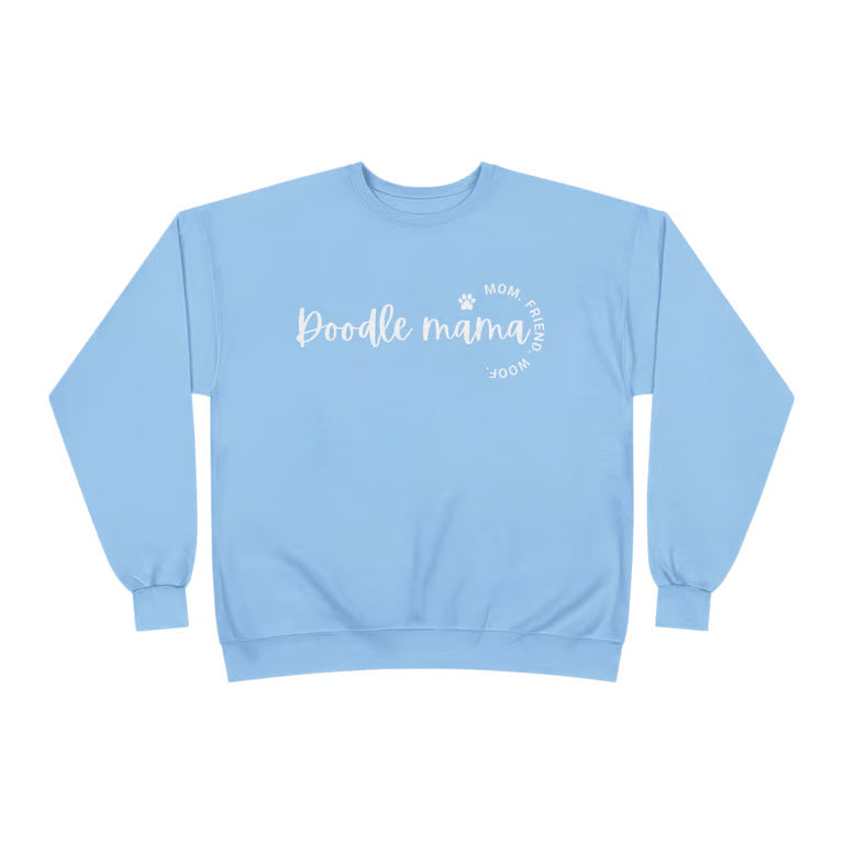 Goldendoodle Dog Mom Sweatshirt | Cozy Doodle Mama Crewneck for Pet Lovers | White text