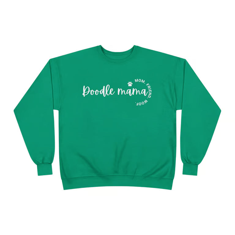 Goldendoodle Dog Mom Sweatshirt | Cozy Doodle Mama Crewneck for Pet Lovers | White text