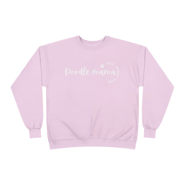 Goldendoodle Dog Mom Sweatshirt | Cozy Doodle Mama Crewneck for Pet Lovers | White text