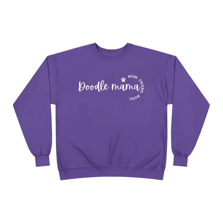 Goldendoodle Dog Mom Sweatshirt | Cozy Doodle Mama Crewneck for Pet Lovers | White text