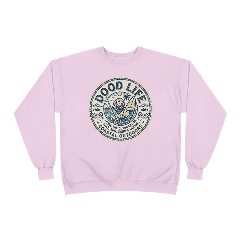 Dood Life Coastal Sweatshirt |Beach Dog Lover Crewneck | Dood Life Coastal Outdoor Apparel