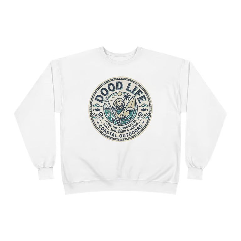 ● Coastal doodle dog crewneck sweatshirt with retro beach design
● Salt sun sand doods sweatshirt for dog lovers
● Vintage coastal outdoors crewneck pullover apparel
Cozy beach-inspired doodle lover sweatshirt