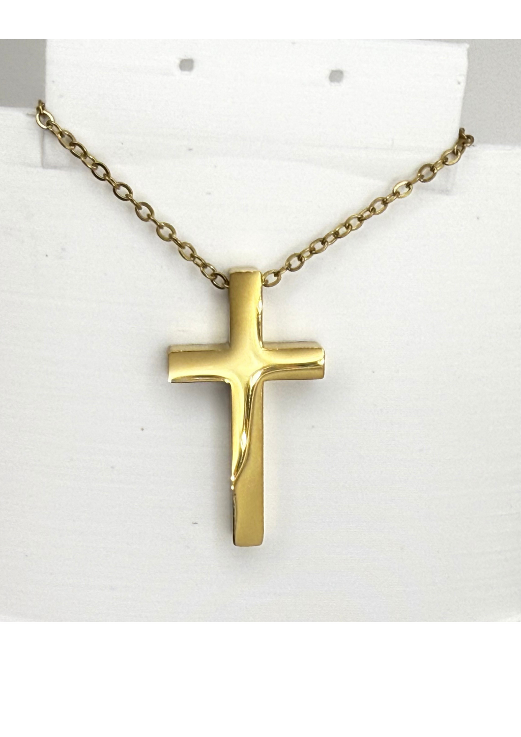 Cross Necklace | Stainless Steel Cross Pendant | Silver, Gold, or Rose Gold