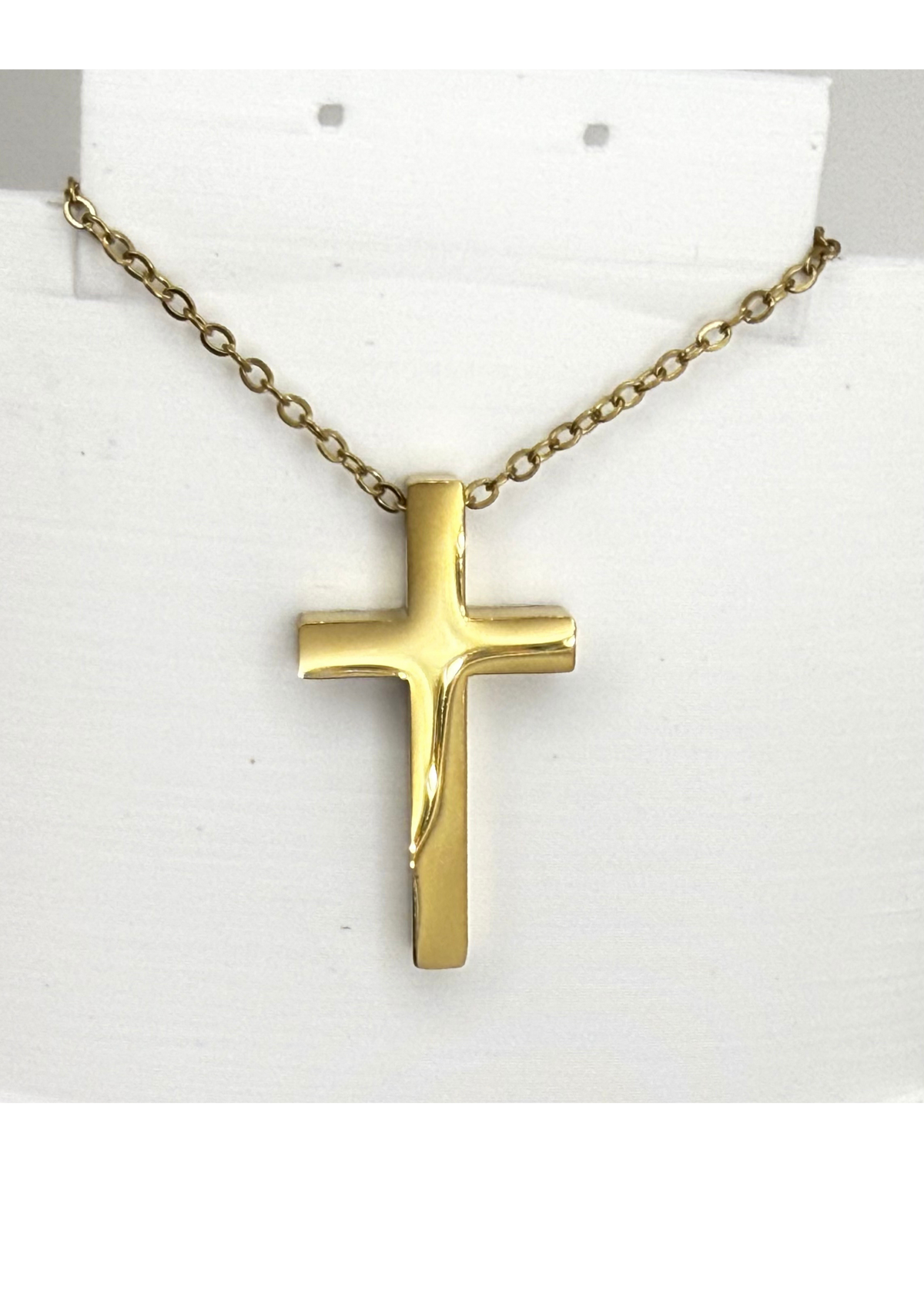 Cross Necklace | Stainless Steel Cross Pendant | Silver, Gold, or Rose Gold