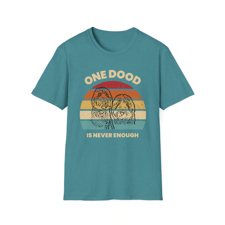 Vintage Doodle Dog Shirt | Retro: T-Shirt One Doodle is Never Enough | Funny Pet Lover Tee