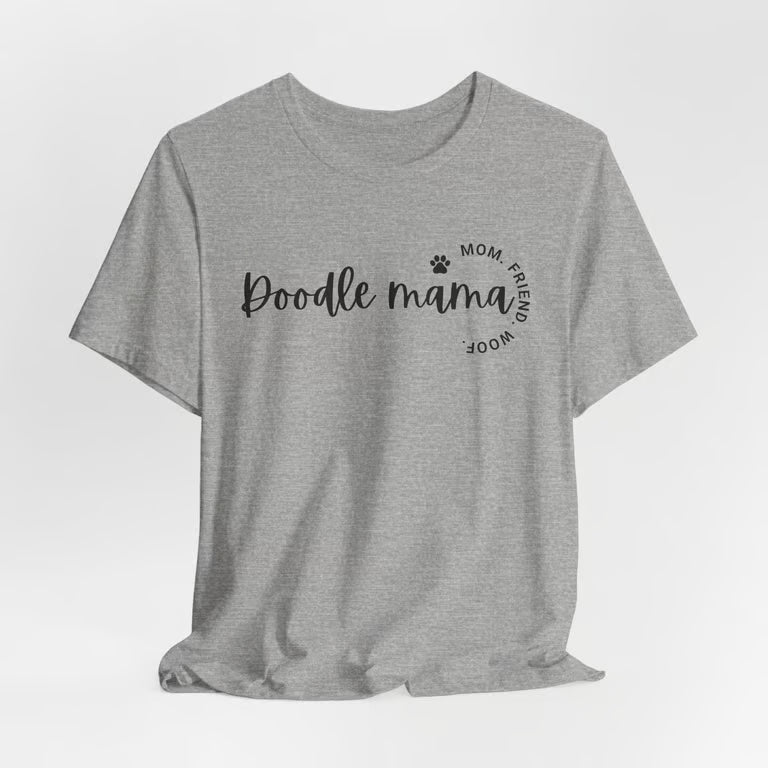Doodle Mama Shirt | Mom Friend Woof | black text