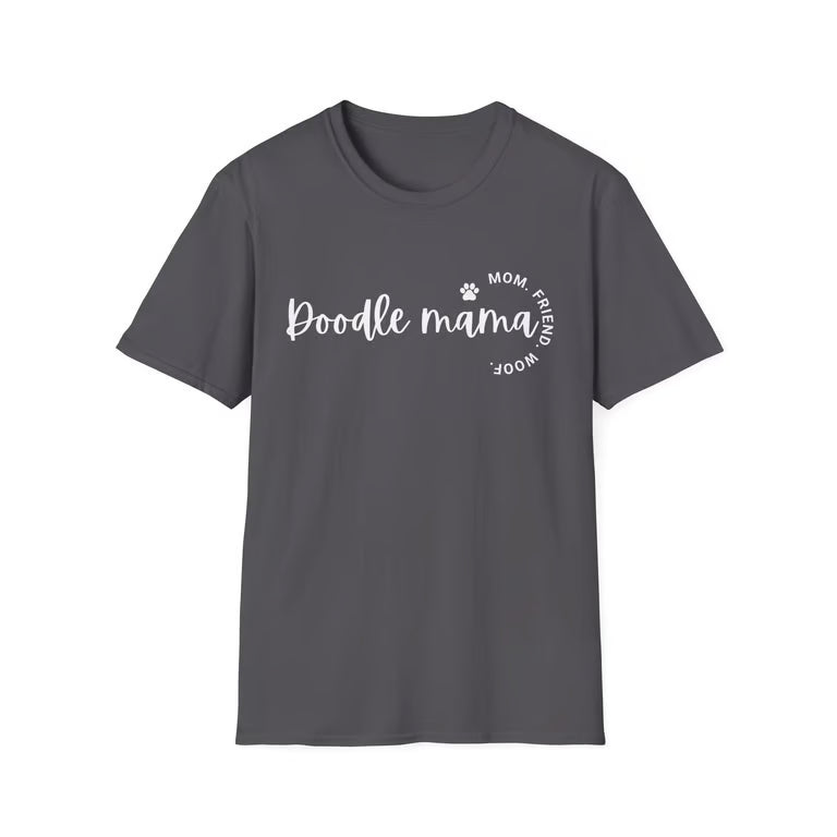 Doodle Mama Shirt | Mom Friend Woof | White text