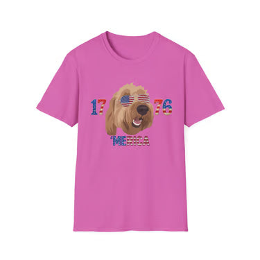 Patriotic Dog Mom and Dad Shirt | Distressed American Flag Paw Print Tee | Vintage USA 1776 Gift