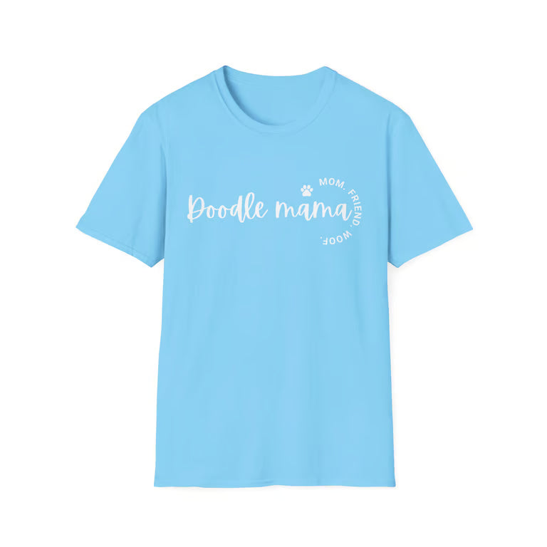 Doodle Mama Shirt | Mom Friend Woof | White text