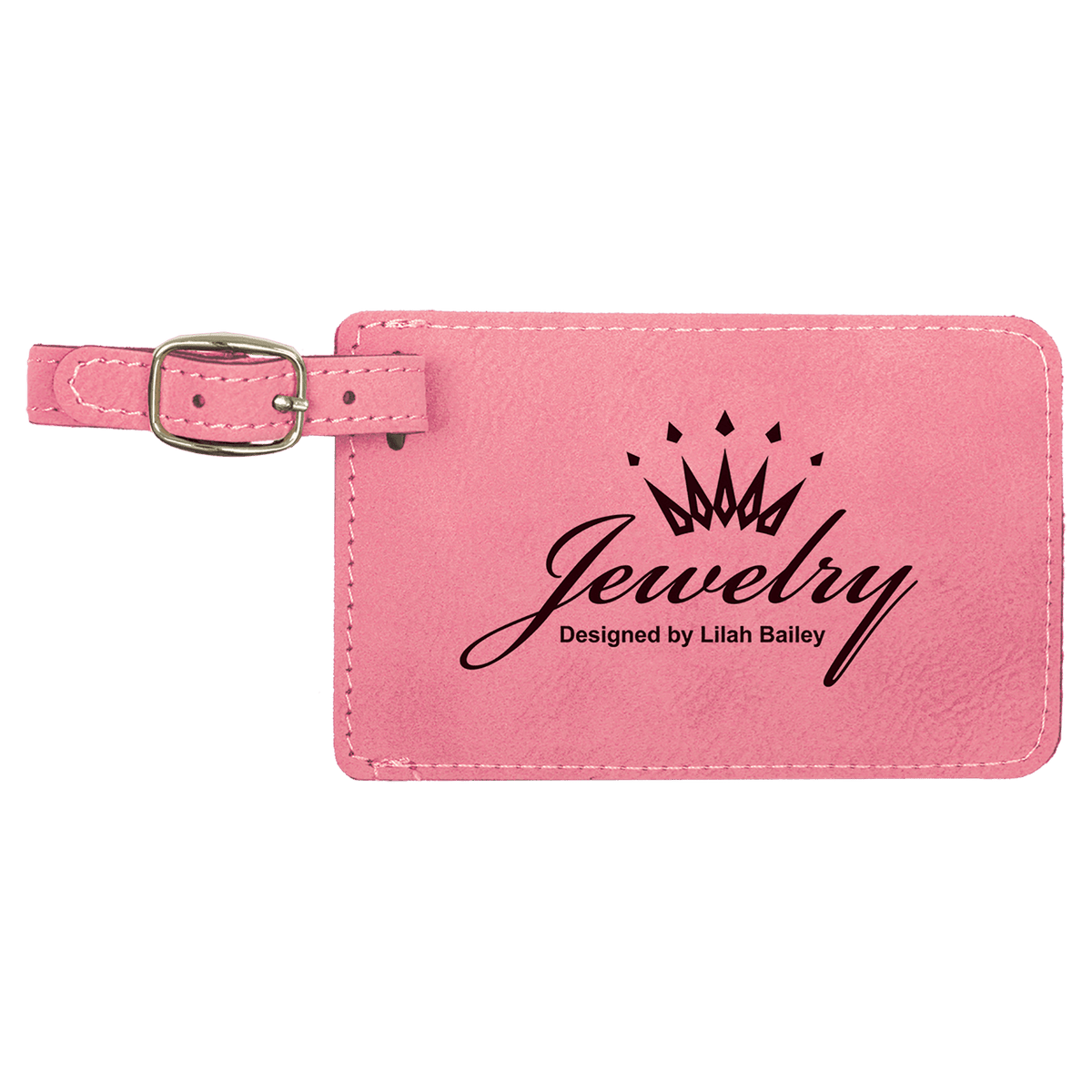 Personalized Leatherette Luggage Tag, Custom Engraved Monogram, Name or Logo Travel Tag