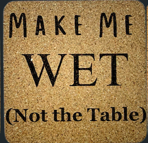 Adults Only Beer Coasters | Funny Innuendo Cork Coasters | Bachelorette, Man Cave & Bar Gift Set