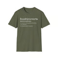Doodtrovert funny Goldendoodle definition t-shirt military green prefers doodles over people