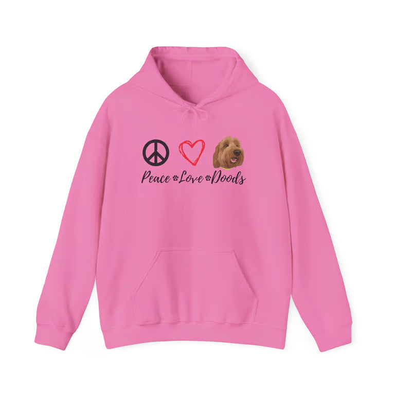 Cute Peace Love Doodles Sweatshirt | Dog Mom Hoodie | Goldendoodle Lover Apparel