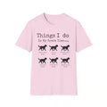 Funny Dog Lover Shirt | Things I Do In My Spare Time | Cute Doodle T-Shirt Gift | black text