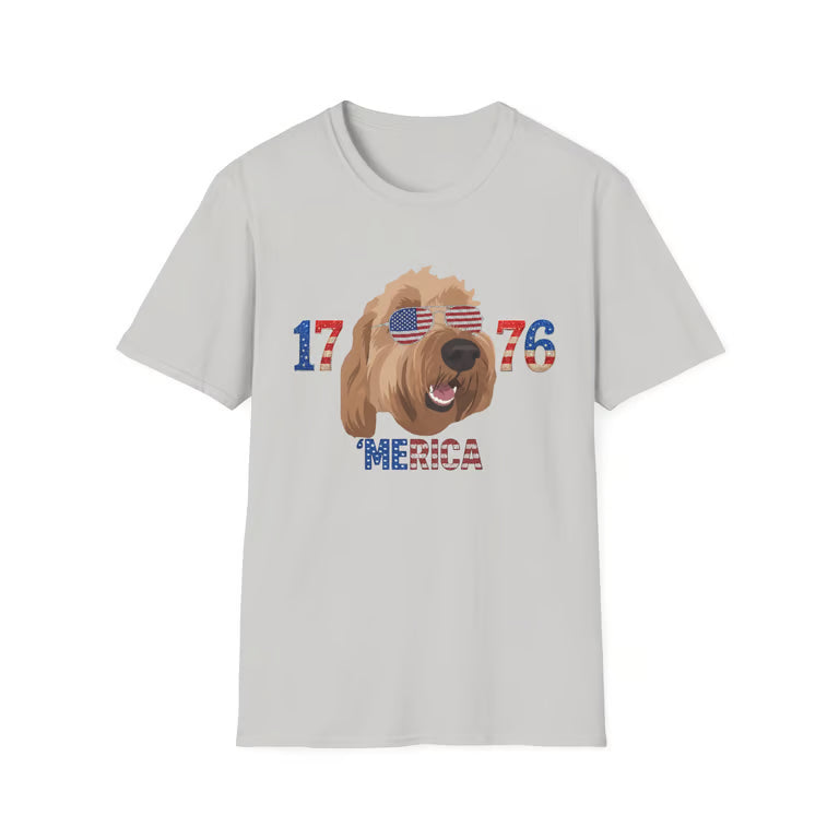 Patriotic Dog Mom and Dad Shirt | Distressed American Flag Paw Print Tee | Vintage USA 1776 Gift