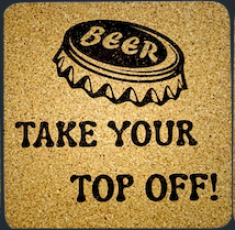 Adults Only Beer Coasters | Funny Innuendo Cork Coasters | Bachelorette, Man Cave & Bar Gift Set