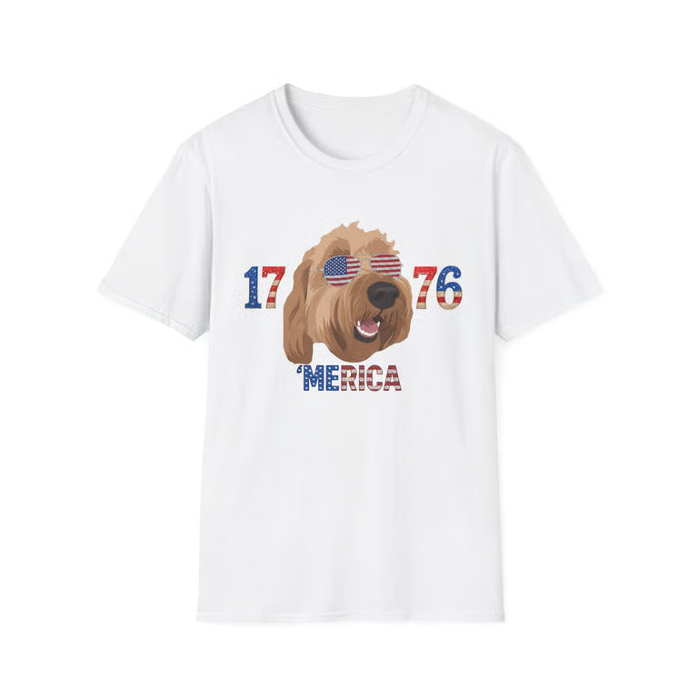 Patriotic Dog Mom and Dad Shirt | Distressed American Flag Paw Print Tee | Vintage USA 1776 Gift