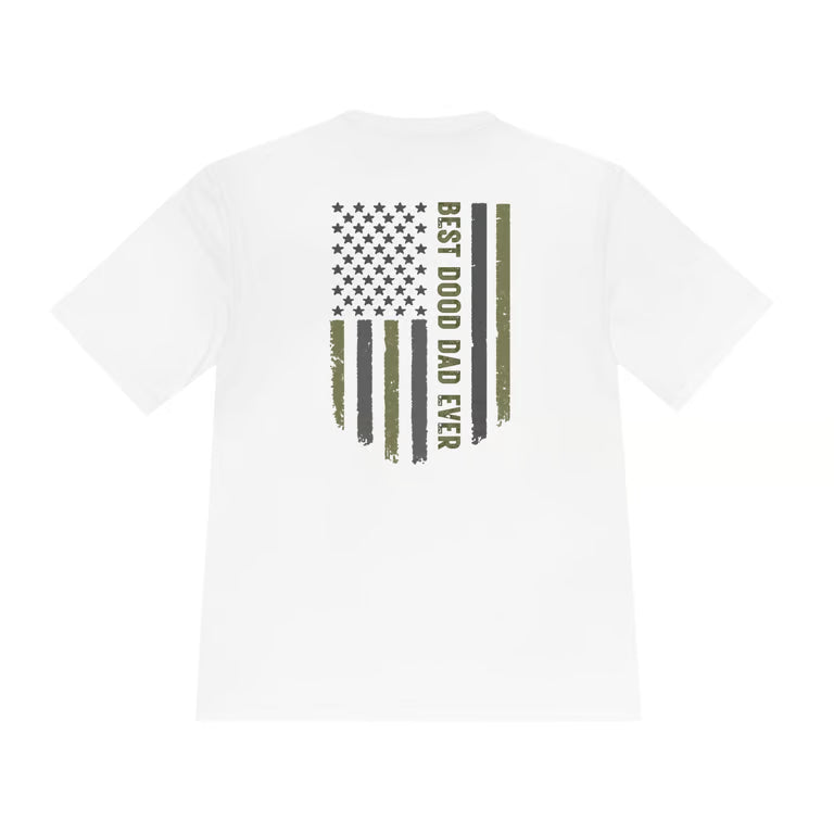 Funny Patriotic Dog Dad Shirt | Best Dood Dad Ever Tee | Distressed American Flag Puppy Lover Apparel